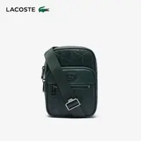 在飛比找momo購物網優惠-【LACOSTE】包款-皮革印花小方包(綠色)