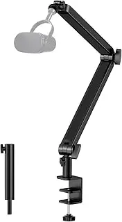 YOUSHARES Boom Arm Mic Stand, Upgraded Heavy Duty Mic Arm with Extension Tube for Microphone and Most USB Mic, Flexible Mic Boom Arm Desk Mount Great for Gaming and Streaming (Black)