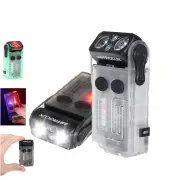 Astrolux® E1 1000 Lumens EDC Keychain Flashlight with Sound Alarm RGB Light 1100mAh 180° Rotation Mini Tactical LED Floo