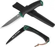 FLISSA Folding Saw and Knife Set, Pruning Saw With Case for Camping, Walking, Outdoors, and Gardening