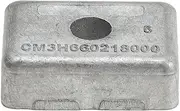 Outboard Lower Unit Anode, Oxidation Proof 3H6 60218 0 High Performance Corrosion Resistant Replacement Square Zinc Anode for 4 Stroke 4HP 5HP 6HP