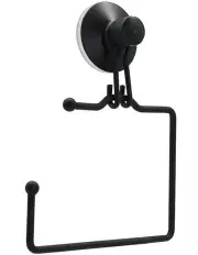[BOXSWEDEN] Wire Suction Cup Toilet Paper Roll Holder in Black