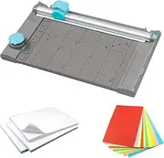 A4 Craft Paper Trimmer, A4 Paper Cutter with 3 Knives, Can Cut Straight Lines, Dotted Lines, Curves, Rounded Corners, Can Cut 10 A4 Sheets at a Time for Label Photo Coupon