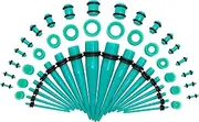 [Marsrut] Acrylic Gauge Kit Tapers Heart Tunnels Plug 14G-0000G Ear Stretching Set Ear Stretching Kit, Lightweight Tapers, Tunnels & Plugs for Starter Expanders
