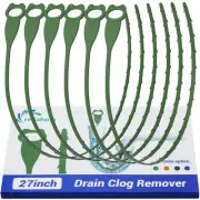 6 Pack 27 Inch Drain Snake Clog Remover, Drain Hair Catcher Sink Snake Drain ...