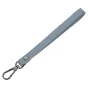 Leather Wristlet Strap for Purse, Clutch, Wallet(Blue Leather, Black Clasp)