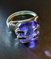 Amethyst Ring - Size 6 1/4 - Ultra-fine 925 Sterling Silver
