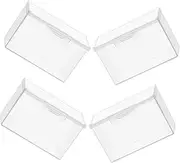 LIGHTAOTAO 4pcs Transparent Card Storage Box with Lid Portable Playing Card Organizer for Decks Documents More Convenient Sturdy Design