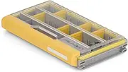 Plano Edge 3500 Premium Tackle Storage with Rustrictor Rust-Resistant Technology, Gray and Yellow, Waterproof Terminal Tackle Box Organization, Small