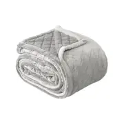 Mansfield 480gsm Sherpa Blanket Aluminium - Single/Double Bed