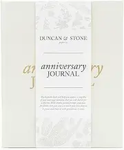 Anniversary Journal by Duncan & Stone - Ivory | Wedding Journal Book For Couples | Marriage Scrapbook Gift | Memory Gifts for Couples | Keepsake for Anniversaries