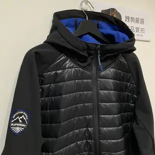 跩狗嚴選 極度乾燥 Superdry Hybrid 連帽外套 運動 背心 拼接 黑色 風衣 保暖 帽T 夾克 軟殼衣