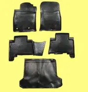 Rubber Floor Mats For Toyota 4Runner 2013 - 2023 1st and 2nd Row + Trunk #9682 (for: Honda Civic)
