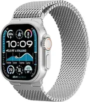 [Steezrd] Metal Replacement Strap Compatible with Apple Watch Strap 49 mm 46 mm 45 mm 44 mm 42 mm Women Men Milanese Stainless Steel Magnetic Bracelets for iWatch Ultra 2/Ultra Series 10 9 8 7 6 5 4 3