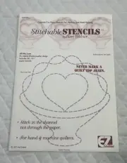 Stitchable Stencils Hari Walner All My Love Heart Basket Hand or Machine Quilt