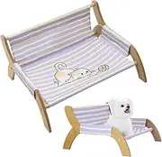 Cat Lounger - Kitten Resting Lounge - Breathable Cat Soothing Sleeping Stripe Rest Lounger for Apartment Living Indoor Outdoor Use