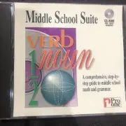 Pc Verbs 1/2 Verb Noun Pro One Middle School Suite Math Grammar Learning CD-ROM