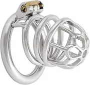 Jefisry Men's Chastity Device Stainless Steel Chastities Cage Lock for Men