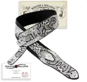 Walker & Williams SF-03 White & Black Snake Pattern Strap with Snakehead
