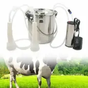 5L Electric Milking Machine Vacuum Impulse Pump Cow/Goat Milker Stainless Steel