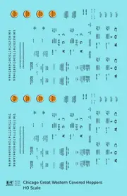 K4 HO Scale Decals Chicago Great Western Covered Hopper Black