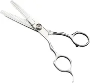 Hair Dressing Scissors Inch Double Teeth Barber Scissors Professional Hair Styling Tools for Barber Salons and Home Use