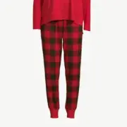 Women's Loungewear PJ Pants RED Plaid Soft Elastic Drawstring Waist 3X New Tags
