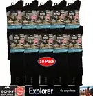 GENUINE "EXPLORER" ORIGINAL - 10 PAIR PACK - *LONG* WOOL BLEND MENS WORK SOCKS