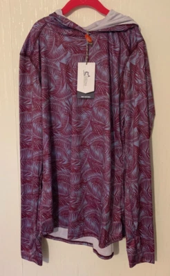 Bass Pro Shops World Wide Sportsman Angler L-Sleeve Hoodie XS NWT Amaranth Palms