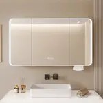 ✨破損補發 太空鋁邊角圓形智能浴室鏡櫃 浴室收納櫃 浴櫃 鏡櫃 浴室鏡櫃
