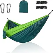 Outdoor Camping Hammock with Portable Carrying Bag and 2 Hanging Straps | 210T Nylon Parachute Hammocks for Camping | Lightweight and Portable Hammock