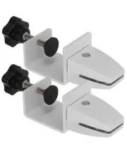 Sneeze Guard Support 2 Pack Aluminum Adjustable Partition Clamp Desk Shield
