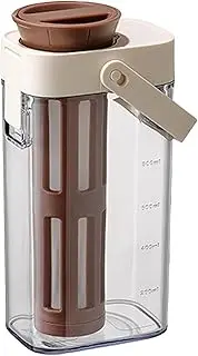 Cold Coffee Maker | 1 Liter Cold Brew Tea Maker Coffee Pot,Heavy Duty Space Saving Container Pot, Kitchen Tools for Lemonade, Fruit Drinks, Milk, Water
