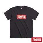 【EDWIN】男裝 加大碼 音樂紅印花短袖T恤(黑色)