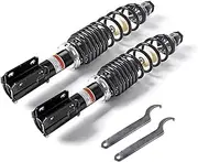 KLV Front Left Right Shocks Absorber Monotube Shocks Set Compatible with 2007 2008 2009 Can-Am Outlander 500 MAX 500 Gas-Powered Dual-Rate Black Springs ATV 706200661 2 pcs