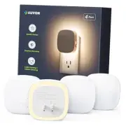 Plug-in LED Backlit Night Light with Motion Sensor & Dusk to Dawn Sensor,