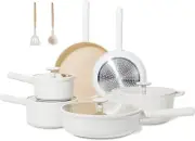 Ceramic Cookware Sets 17Pcs, Pots and Pans Set Non Stick, Healthy Induction Kitc