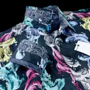Robert Graham Geometric Paisley Tribal Lightweight Cotton Sport Shirt Large $248