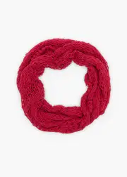 [Taking Shape] Taking Shape Open Knit Snood in RED, Cotton - Women's Accessories Red