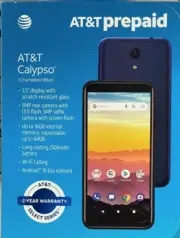 New AT&T CALYPSO PREPAID PHONE 4G LTE 16 GB MEMORY BLUE