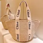 CHLOE 蔻依 2021 春夏新款 WOODY TOTE 藤籃包 草編包 托特包 藤編包 編織包 現貨