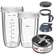 Nutribullet Blender Cups & Blade Replacement Set, 32oz & 24oz Nutribullet cup...