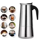 Stainless Steel Stovetop Moka Pot Espresso Maker Percolator 12 Cup 600ml D7E4