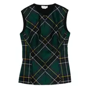 [Alexander Mcqueen] Alexander Mcqueen Plaid Sleeveless Top 42 IT BLUE/GREEN