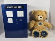 Build A Bear Doctor Who Beige Bear NWT With Large Tardis Box BAB