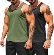 [COOFANDY] Men's Workout Tank Tops Pack Dry Fit Sleeveless Running Shirts Gym Muscle Bodybuilding T Shirts