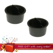 Blue Ox BX88380, OEM Baseplate Receiver Cap Plug, Black, Set Of 2