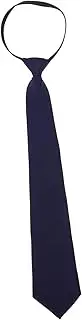 [TINEASUR] Adjustable Zipper Tie Boys School Tie Men's Classic Necktie Pre-tied Time-saving