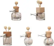 FRCOLOR 5pcs Car Essential Oil Diffuser Empty Glass Perfume Bottle Glass Air Freshener Fragrance Aromatherapy Bottle for Auto Vehicle Accessories