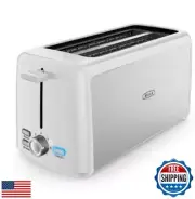 BELLA 4 Slice Toaster, Long Slot and Removable Crumb Tray, 7 Shading Options